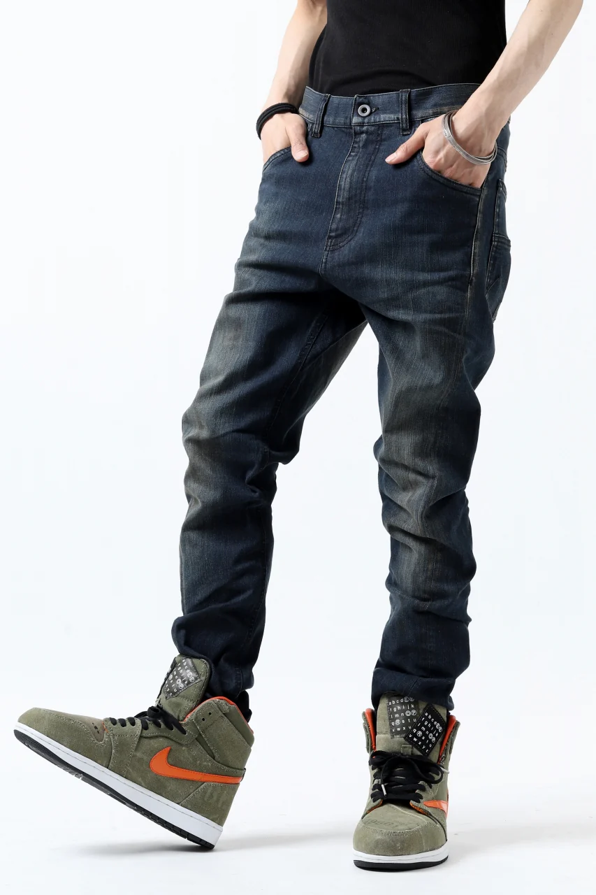 ISAMU KATAYAMA BACKLASH L/C SLIM DENIM PANTS / EXTREME STRETCH DIRTY (INDIGO) - Image 25