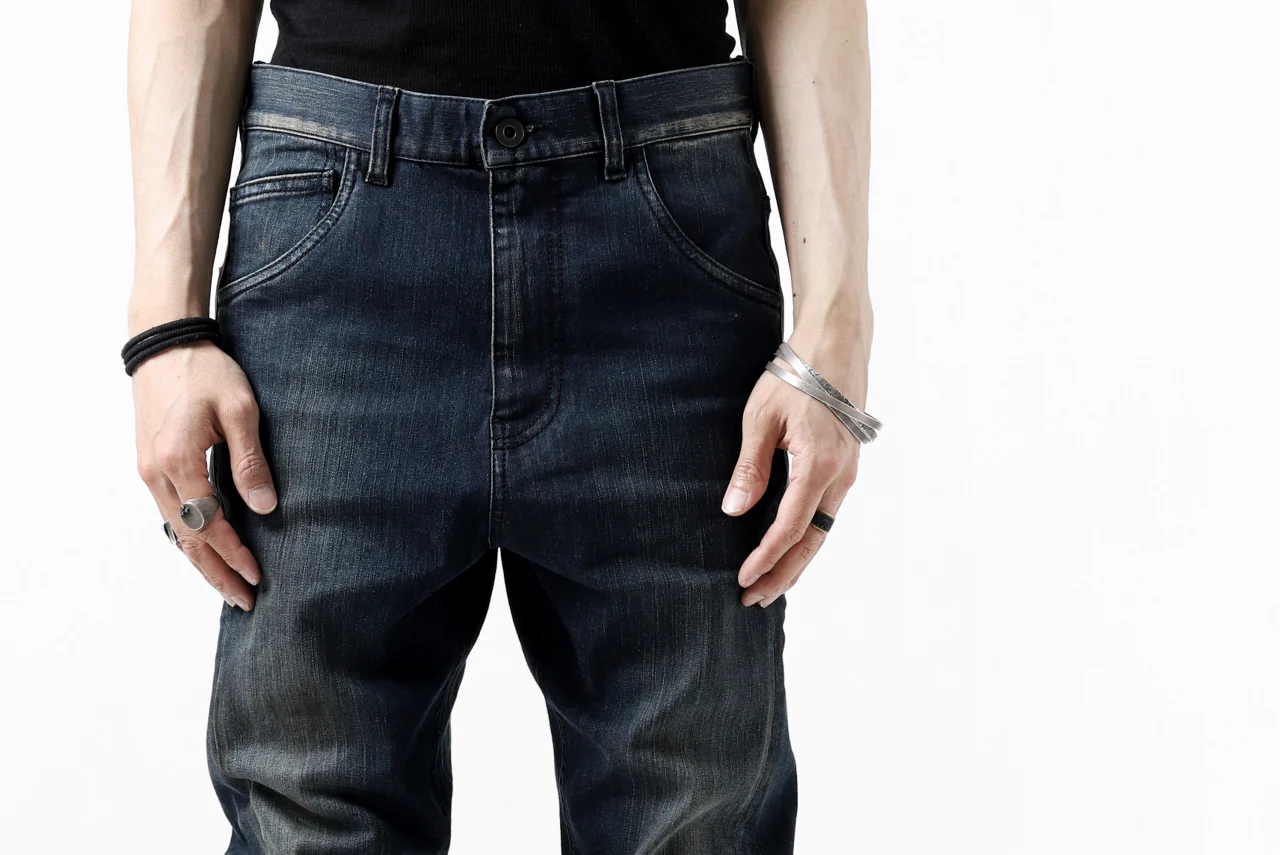 ISAMU KATAYAMA BACKLASH L/C SLIM DENIM PANTS / EXTREME STRETCH DIRTY (INDIGO) - Image 31