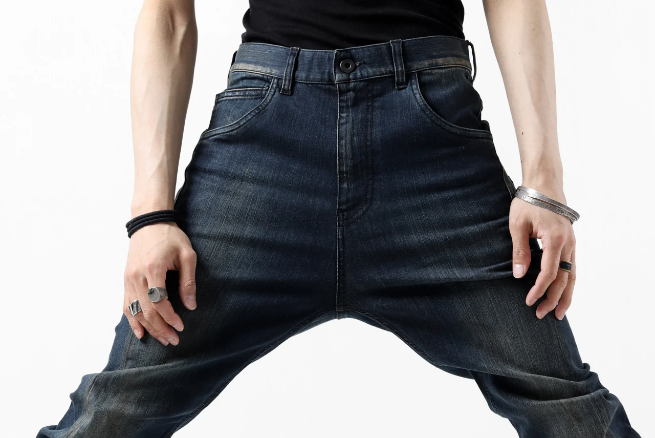 ISAMU KATAYAMA BACKLASH L/C SLIM DENIM PANTS / EXTREME STRETCH DIRTY (INDIGO) - Image 34
