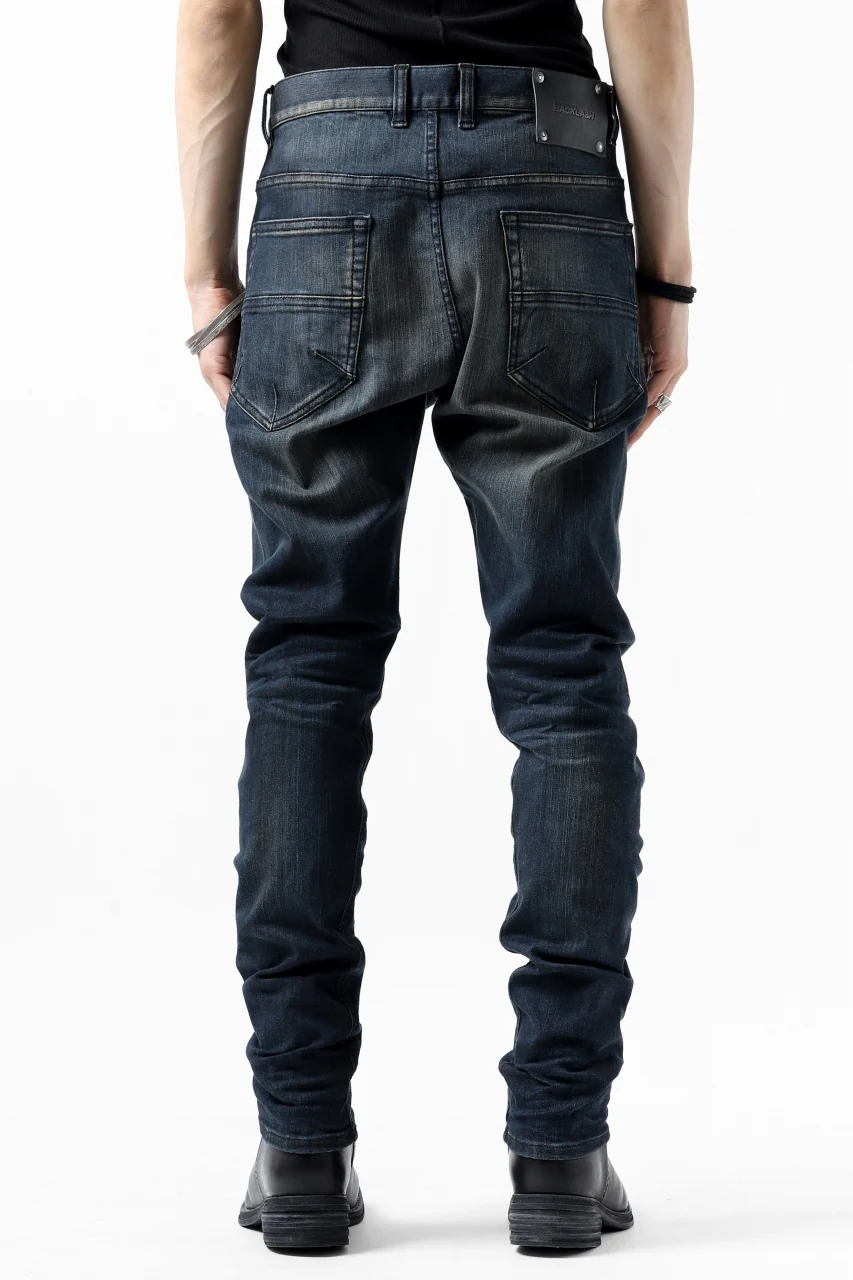 ISAMU KATAYAMA BACKLASH L/C SLIM DENIM PANTS / EXTREME STRETCH DIRTY (INDIGO) - Image 4