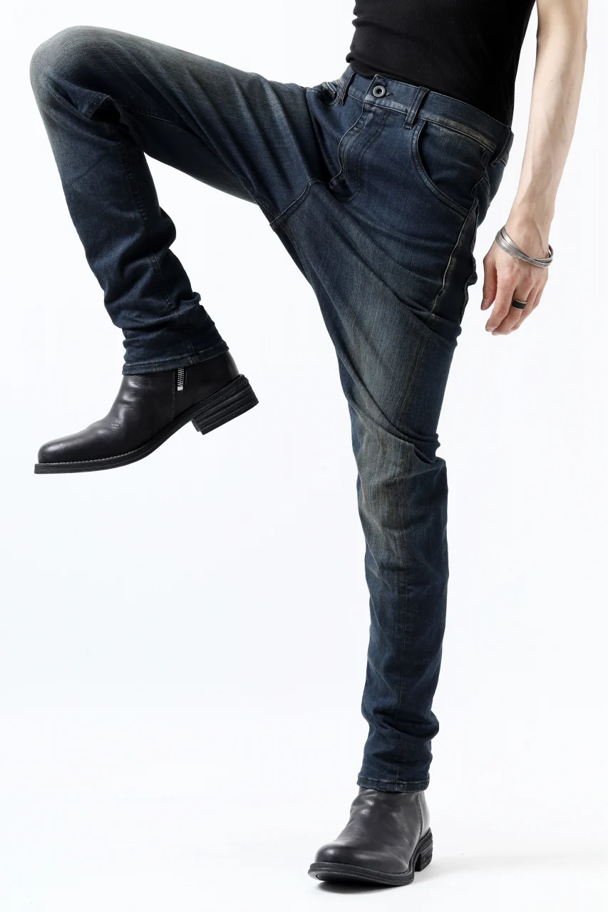 ISAMU KATAYAMA BACKLASH L/C SLIM DENIM PANTS / EXTREME STRETCH DIRTY (INDIGO) - Image 7