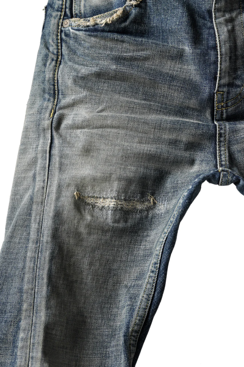 ISAMU KATAYAMA BACKLASH L/C SLIM DENIM PANTS / NATURAL USED FADE (INDIGO) - Image 17