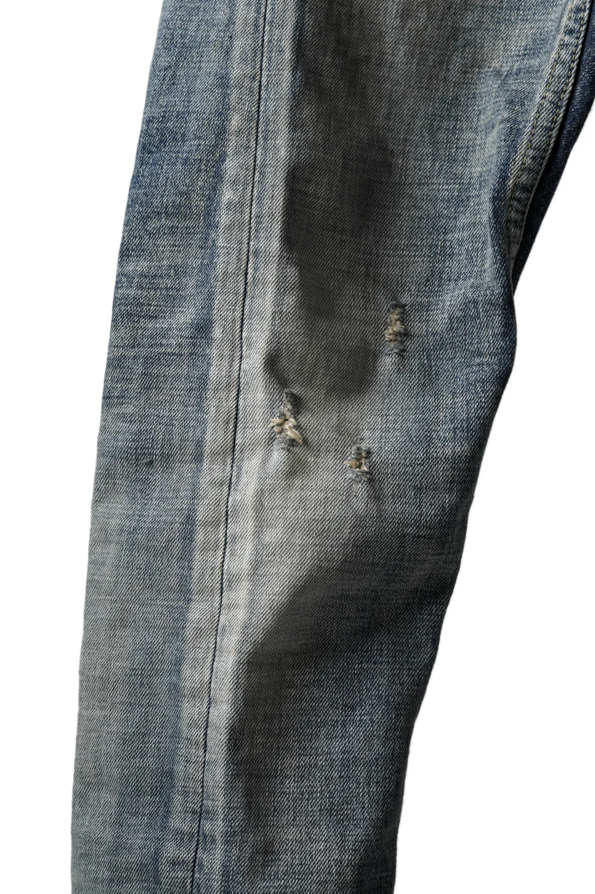 ISAMU KATAYAMA BACKLASH L/C SLIM DENIM PANTS / NATURAL USED FADE (INDIGO) - Image 18