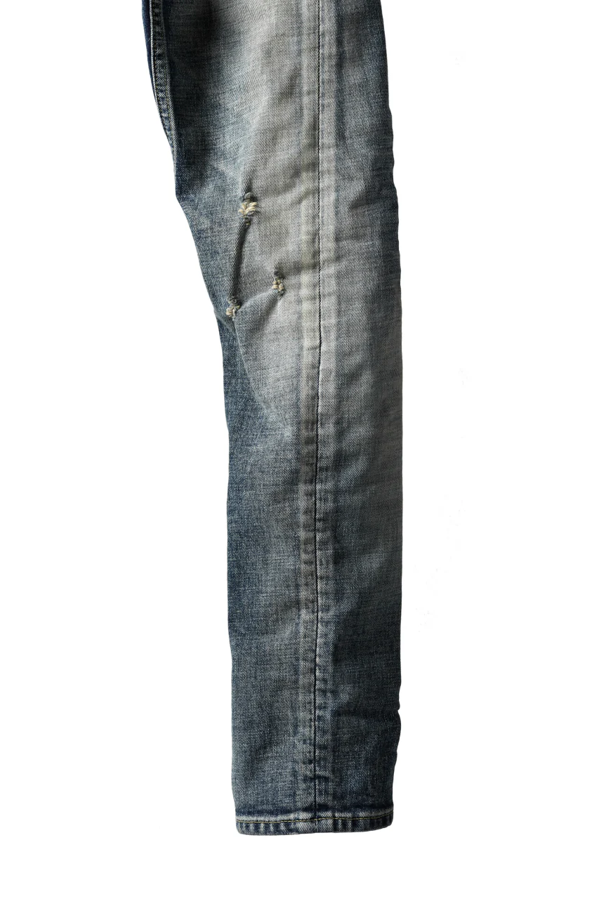 ISAMU KATAYAMA BACKLASH L/C SLIM DENIM PANTS / NATURAL USED FADE (INDIGO) - Image 19