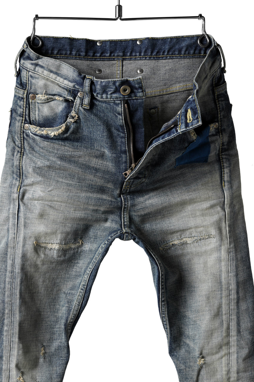 ISAMU KATAYAMA BACKLASH L/C SLIM DENIM PANTS / NATURAL USED FADE (INDIGO) - Image 22