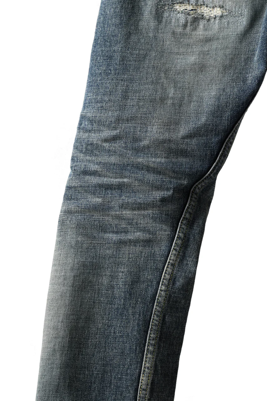 ISAMU KATAYAMA BACKLASH L/C SLIM DENIM PANTS / NATURAL USED FADE (INDIGO) - Image 25