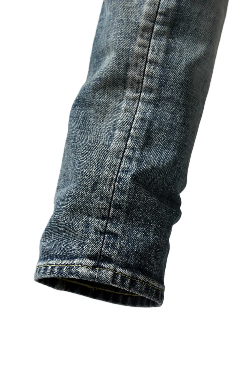 ISAMU KATAYAMA BACKLASH L/C SLIM DENIM PANTS / NATURAL USED FADE (INDIGO) - Image 26