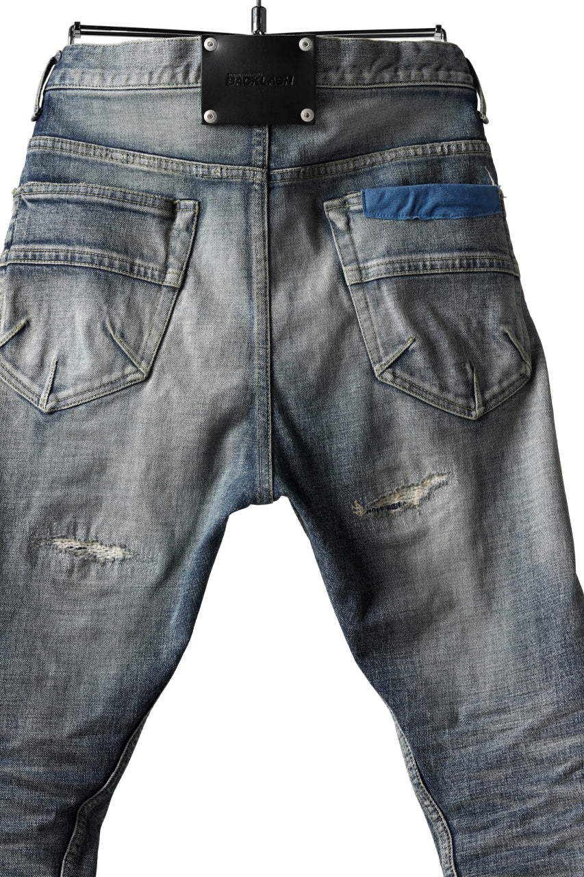 ISAMU KATAYAMA BACKLASH L/C SLIM DENIM PANTS / NATURAL USED FADE (INDIGO) - Image 28