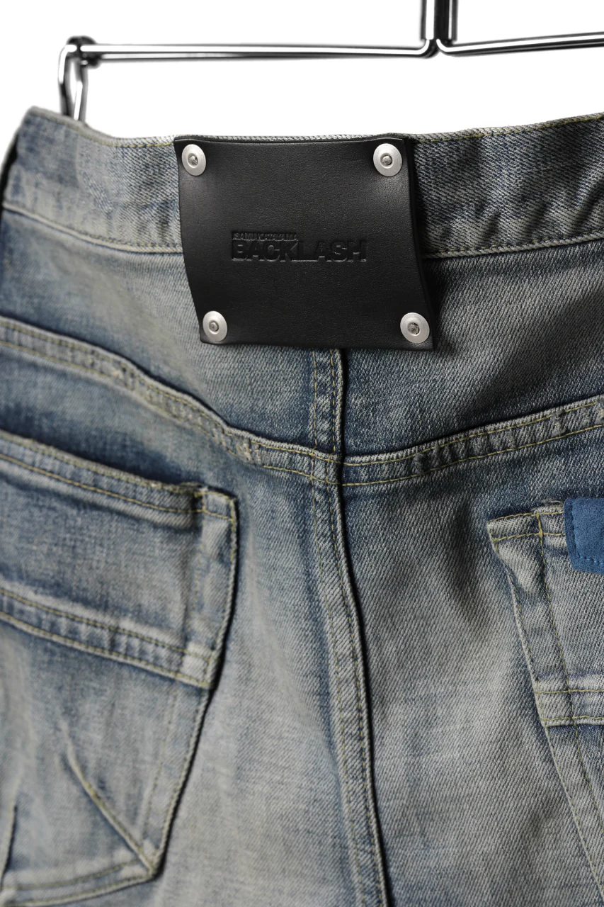 ISAMU KATAYAMA BACKLASH L/C SLIM DENIM PANTS / NATURAL USED FADE (INDIGO) - Image 29