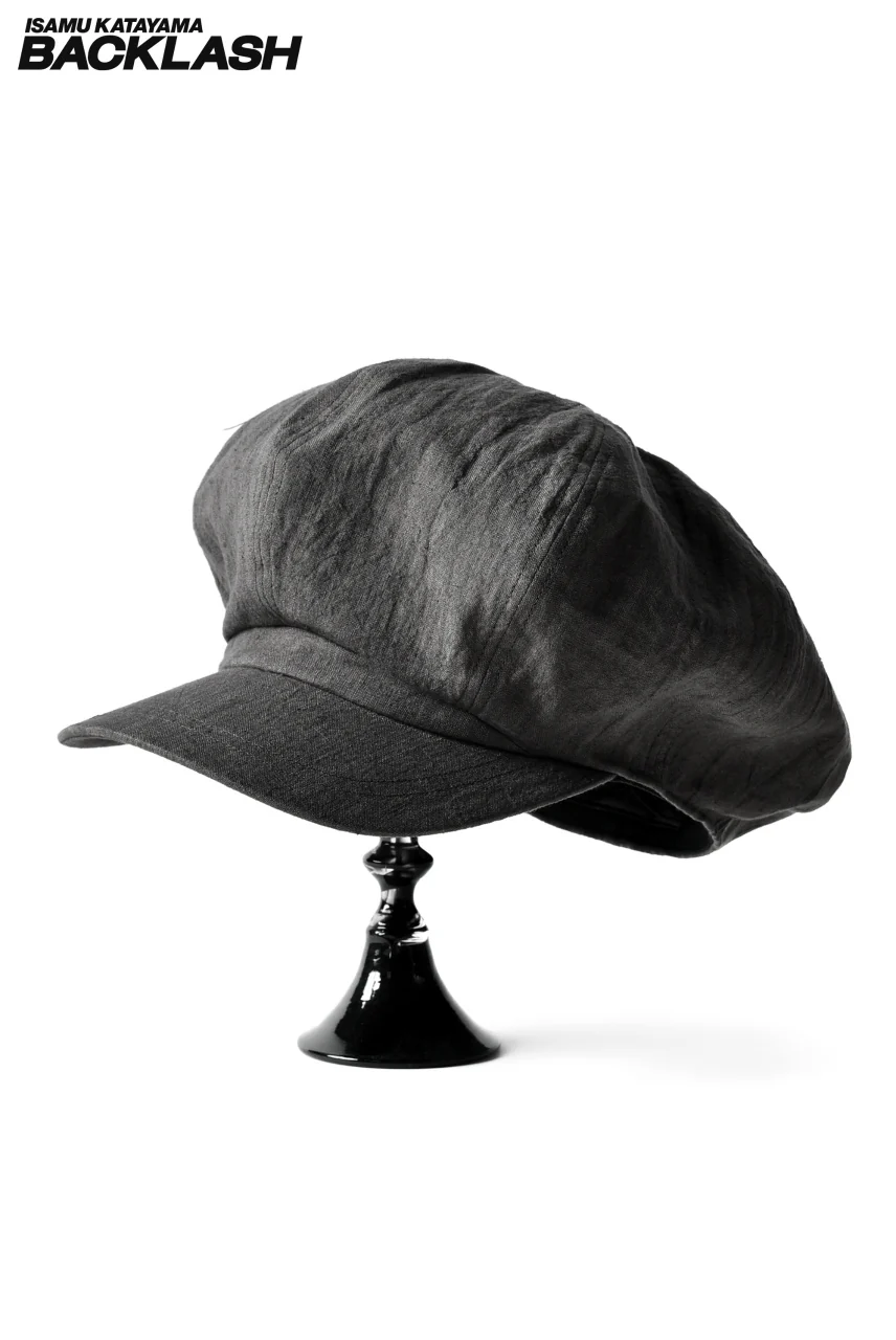ISAMU KATAYAMA BACKLASH LINEN CASQUETTE (GREY)
