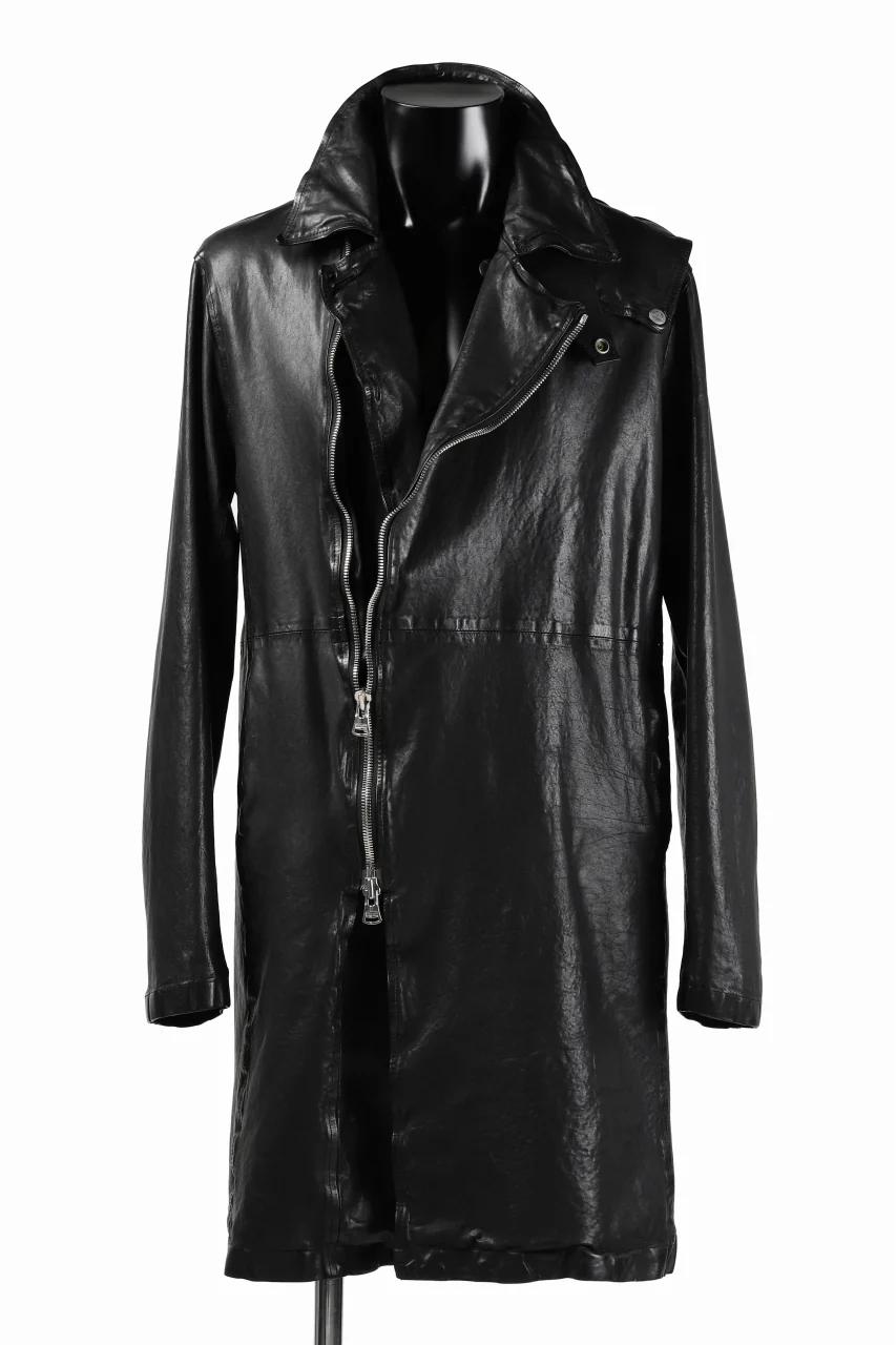 ISAMU KATAYAMA BACKLASH LONG DOUBLE RIDERS / Italy Shoulder 0.6 OBJECT DYED (BLACK) - Image 11