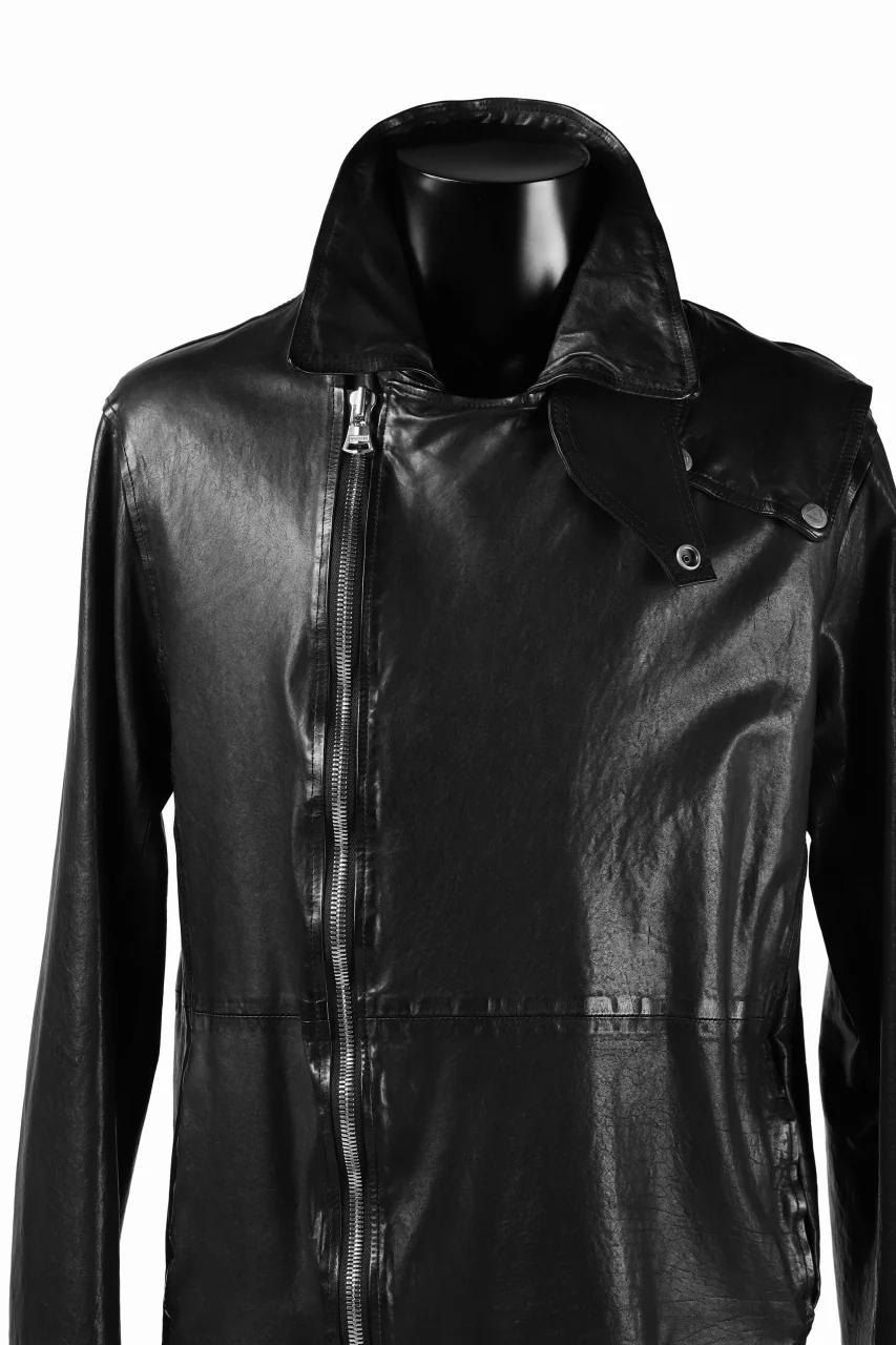 ISAMU KATAYAMA BACKLASH LONG DOUBLE RIDERS / Italy Shoulder 0.6 OBJECT DYED (BLACK) - Image 19