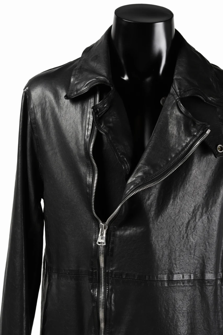 ISAMU KATAYAMA BACKLASH LONG DOUBLE RIDERS / Italy Shoulder 0.6 OBJECT DYED (BLACK) - Image 22