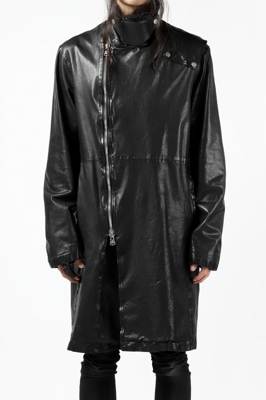 ISAMU KATAYAMA BACKLASH LONG DOUBLE RIDERS / Italy Shoulder 0.6 OBJECT DYED (BLACK) - Image 30