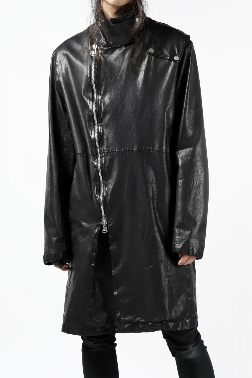 ISAMU KATAYAMA BACKLASH LONG DOUBLE RIDERS / Italy Shoulder 0.6 OBJECT DYED (BLACK) - Image 37