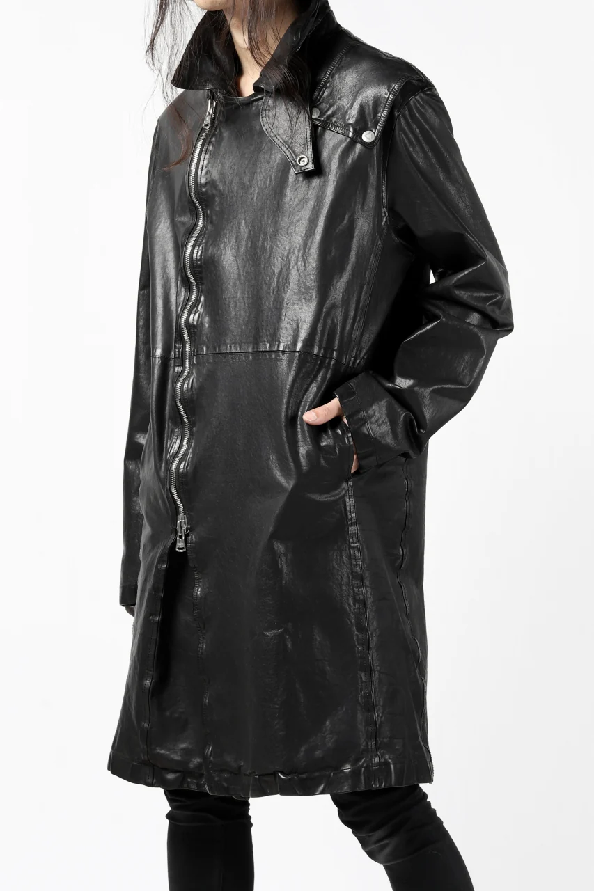 ISAMU KATAYAMA BACKLASH LONG DOUBLE RIDERS / Italy Shoulder 0.6 OBJECT DYED (BLACK) - Image 39