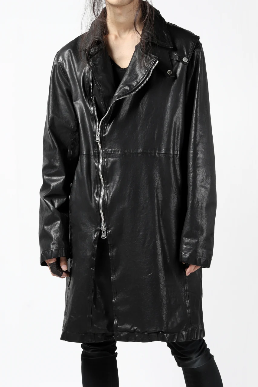 ISAMU KATAYAMA BACKLASH LONG DOUBLE RIDERS / Italy Shoulder 0.6 OBJECT DYED (BLACK) - Image 46
