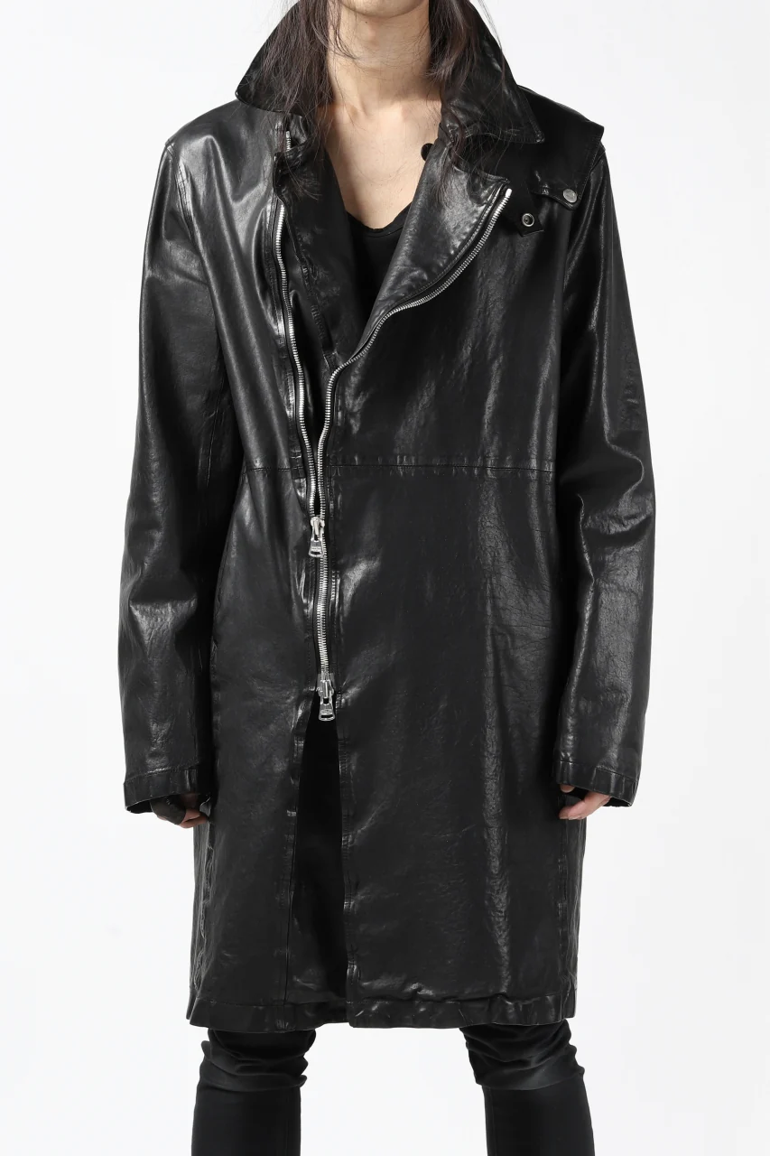 ISAMU KATAYAMA BACKLASH LONG DOUBLE RIDERS / Italy Shoulder 0.6 OBJECT DYED (BLACK) - Image 50