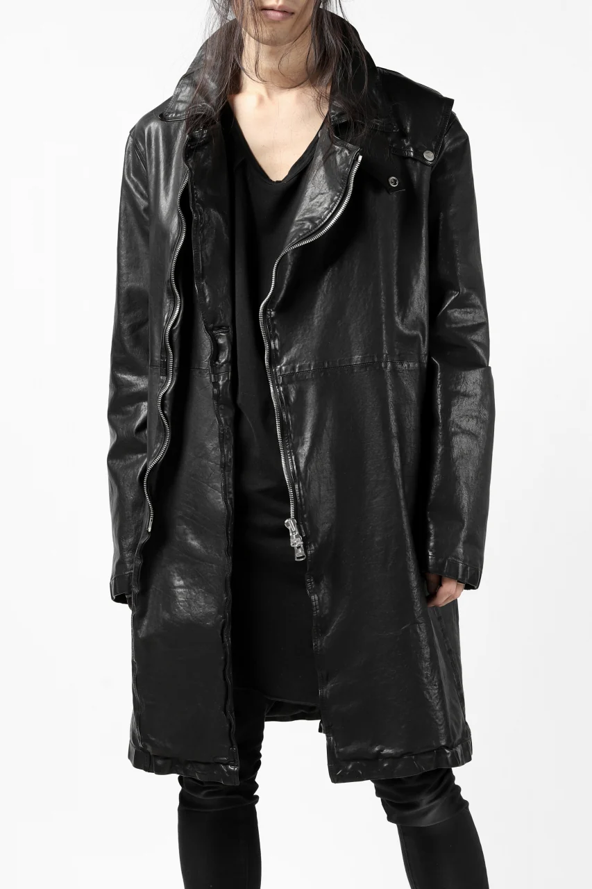 ISAMU KATAYAMA BACKLASH LONG DOUBLE RIDERS / Italy Shoulder 0.6 OBJECT DYED (BLACK) - Image 52