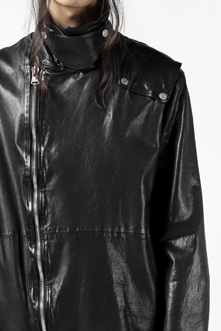 ISAMU KATAYAMA BACKLASH LONG DOUBLE RIDERS / Italy Shoulder 0.6 OBJECT DYED (BLACK) - Image 55