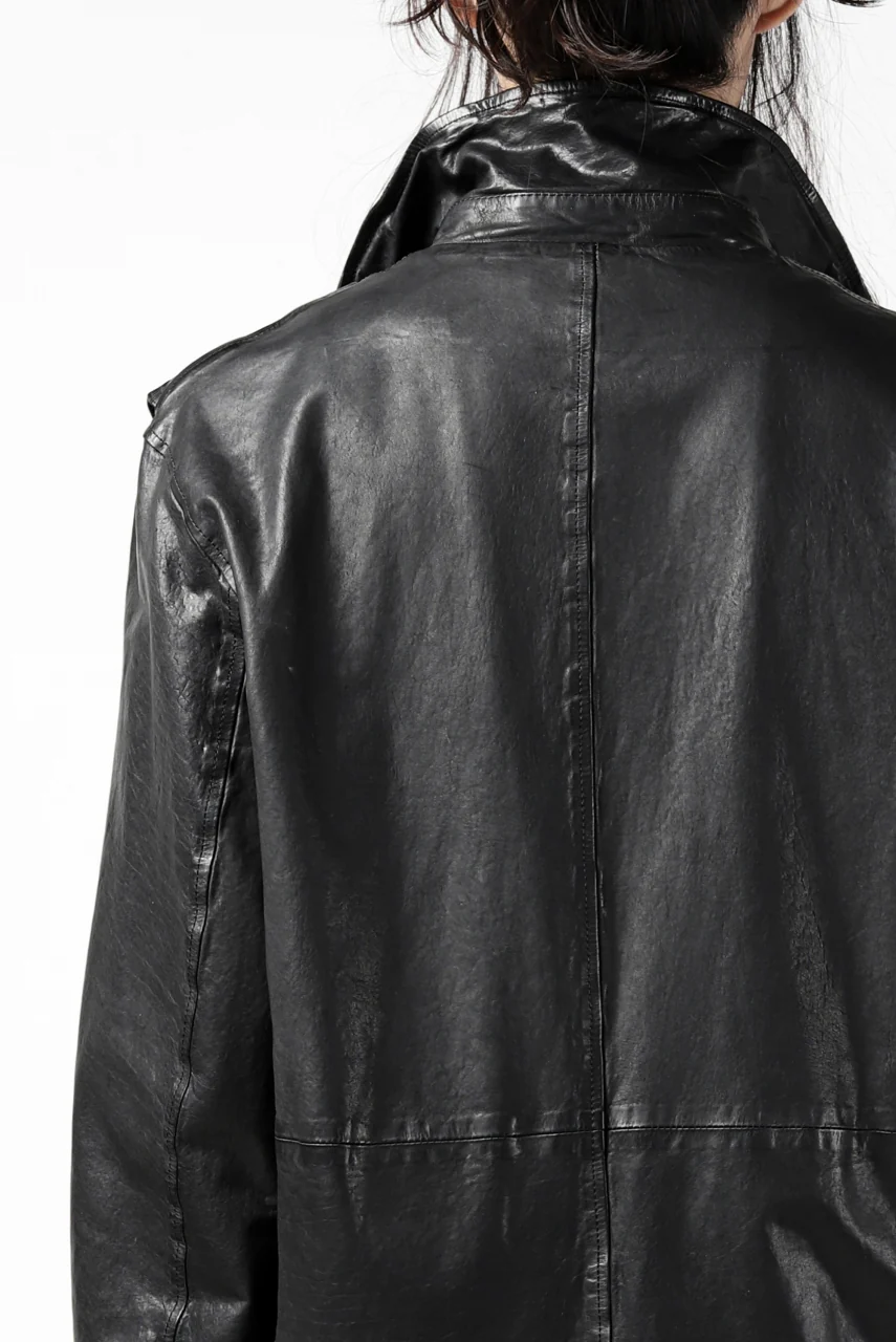 ISAMU KATAYAMA BACKLASH LONG DOUBLE RIDERS / Italy Shoulder 0.6 OBJECT DYED (BLACK) - Image 58