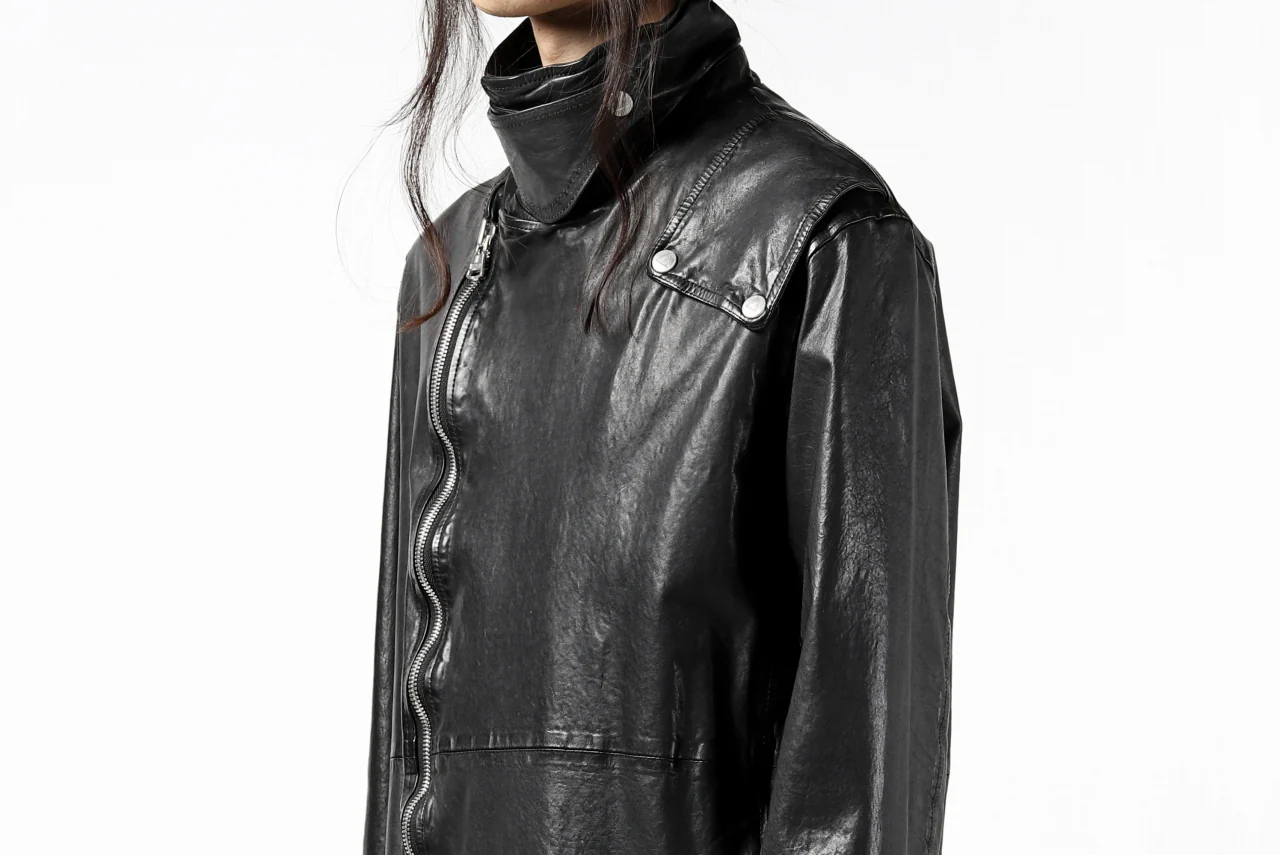 ISAMU KATAYAMA BACKLASH LONG DOUBLE RIDERS / Italy Shoulder 0.6 OBJECT DYED (BLACK) - Image 60
