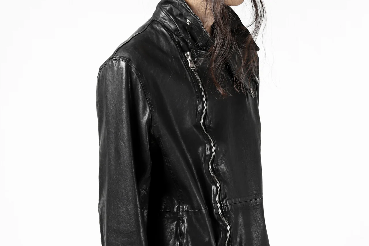 ISAMU KATAYAMA BACKLASH LONG DOUBLE RIDERS / Italy Shoulder 0.6 OBJECT DYED (BLACK) - Image 64