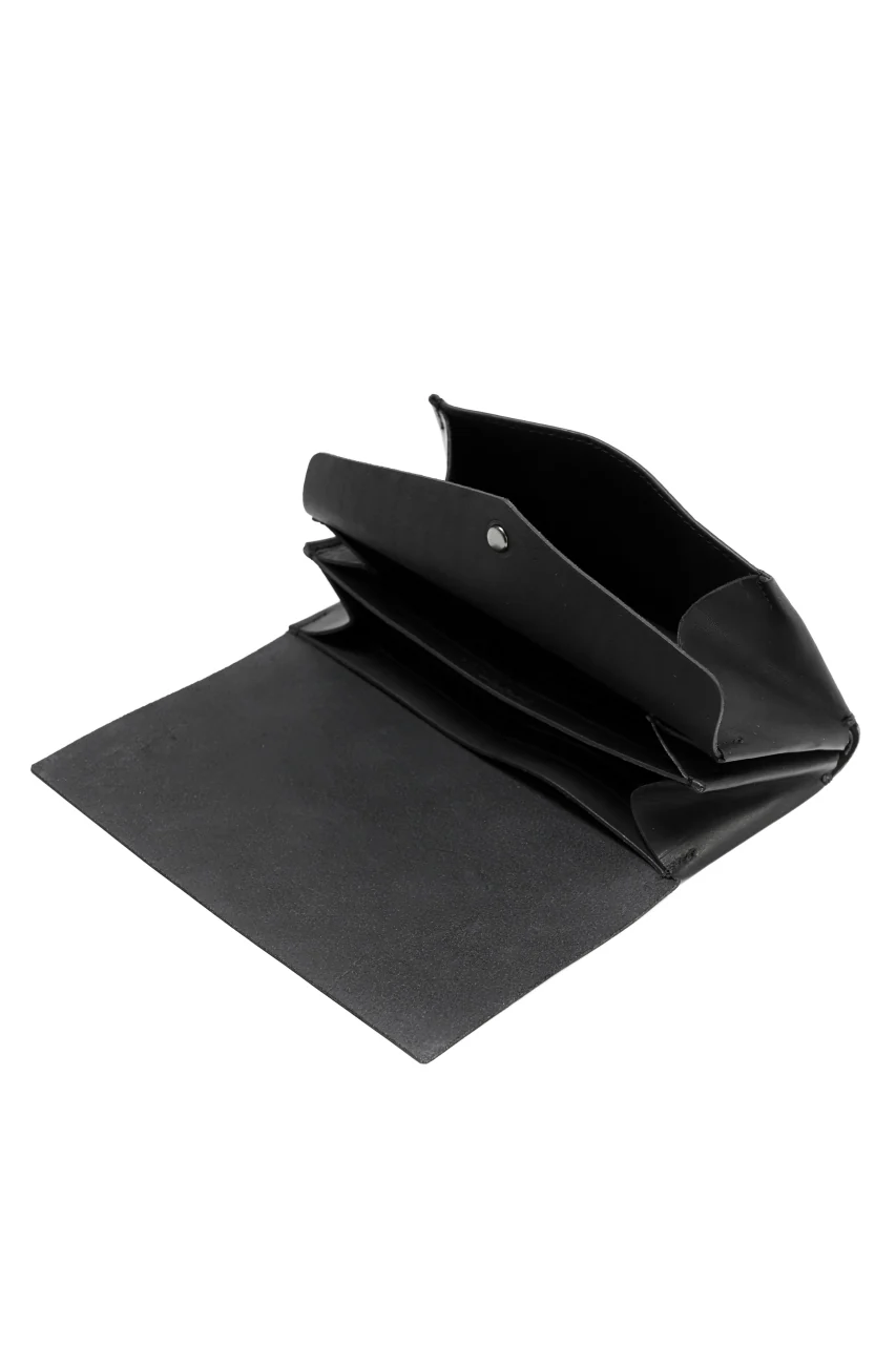 ISAMU KATAYAMA BACKLASH LONG FOLD WALLET / GUIDI OILED CALF (BLACK) - Image 11