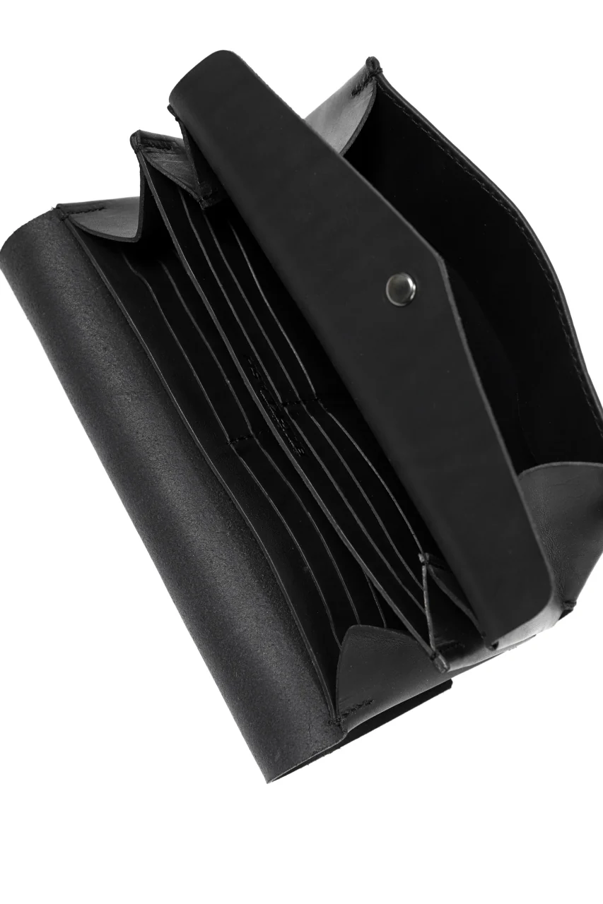 ISAMU KATAYAMA BACKLASH LONG FOLD WALLET / GUIDI OILED CALF (BLACK) - Image 18