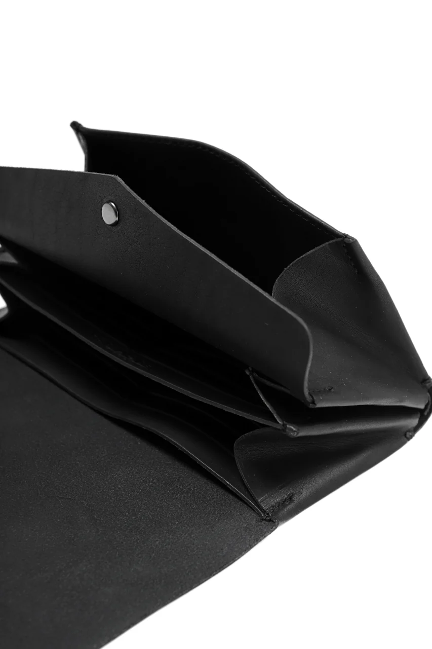 ISAMU KATAYAMA BACKLASH LONG FOLD WALLET / GUIDI OILED CALF (BLACK) - Image 19