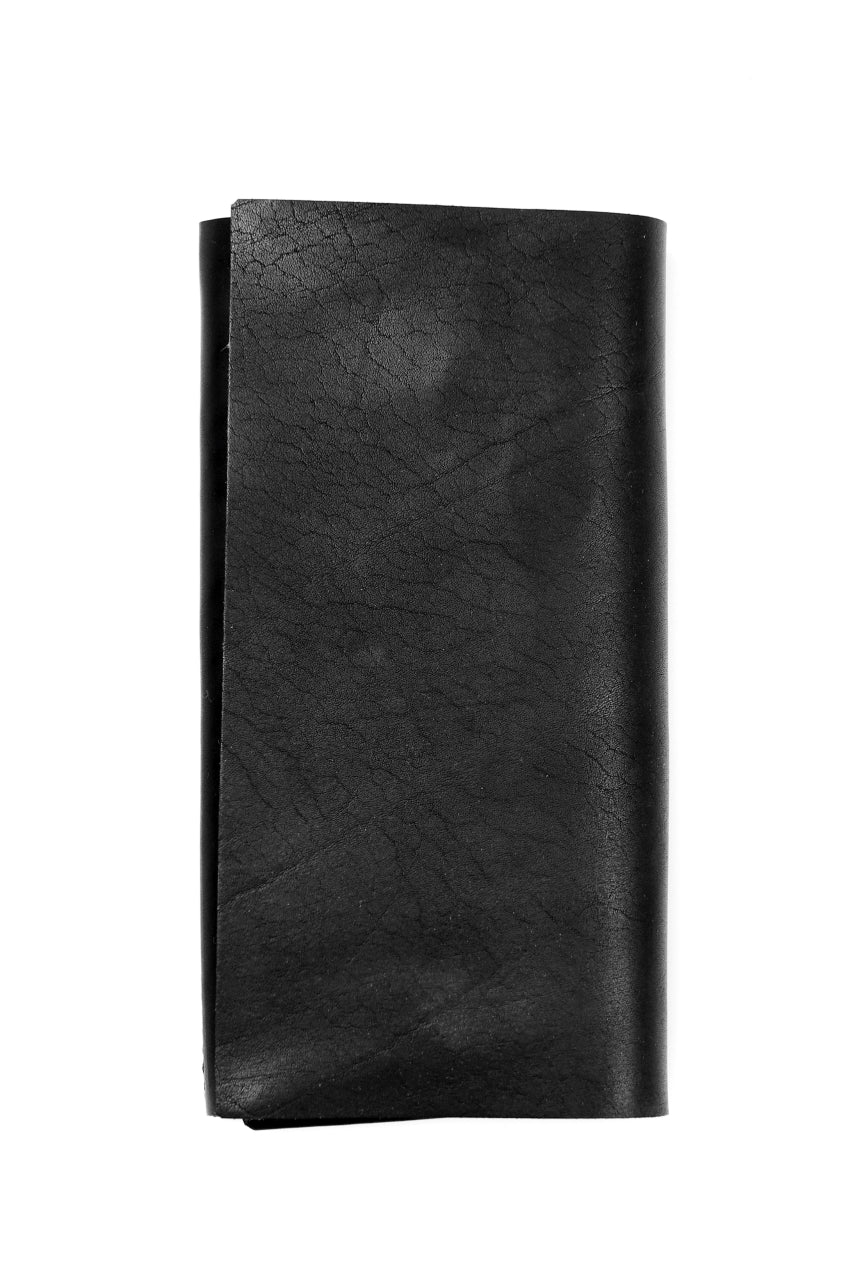 ISAMU KATAYAMA BACKLASH LONG FOLD WALLET / GUIDI OILED CALF (BLACK) - Image 2
