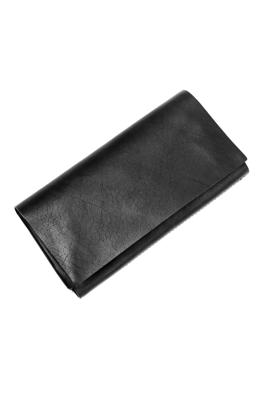 ISAMU KATAYAMA BACKLASH LONG FOLD WALLET / GUIDI OILED CALF (BLACK) - Image 3