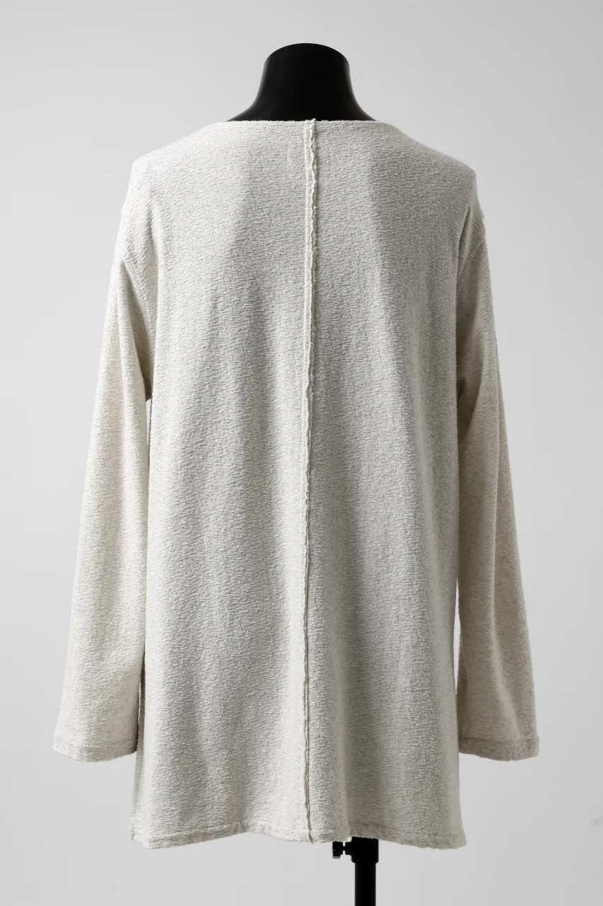 ISAMU KATAYAMA BACKLASH LONG SLEEVE CUT & SEWN / RANDOM PILE FABRIC (BEIGE) - Image 5