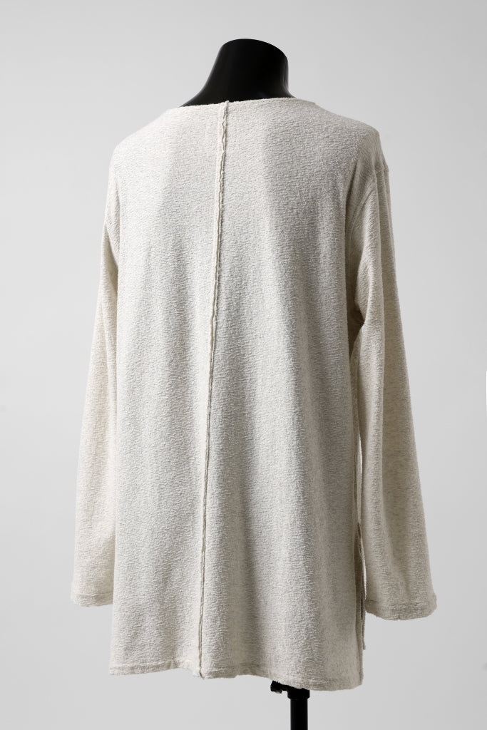 ISAMU KATAYAMA BACKLASH LONG SLEEVE CUT & SEWN / RANDOM PILE FABRIC (BEIGE) - Image 6