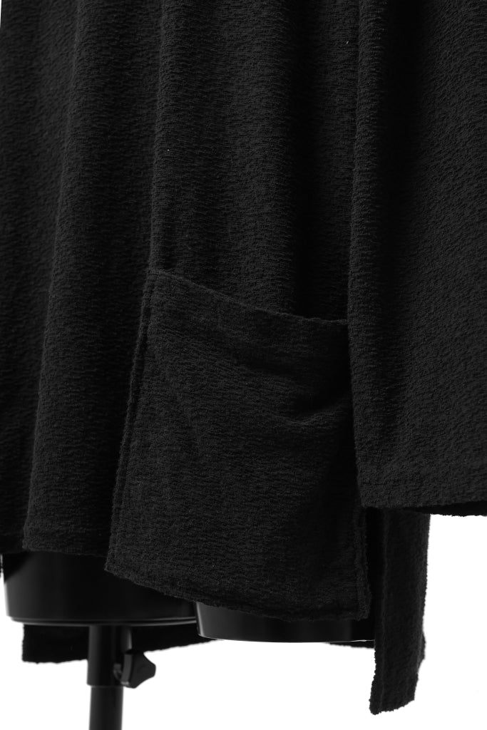 ISAMU KATAYAMA BACKLASH LONG SLEEVE CUT & SEWN / RANDOM PILE FABRIC (BLACK) - Image 10