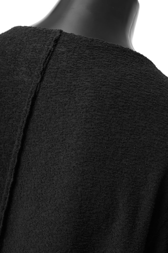 ISAMU KATAYAMA BACKLASH LONG SLEEVE CUT & SEWN / RANDOM PILE FABRIC (BLACK) - Image 12