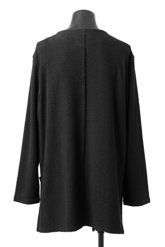 ISAMU KATAYAMA BACKLASH LONG SLEEVE CUT & SEWN / RANDOM PILE FABRIC (BLACK) - Image 3