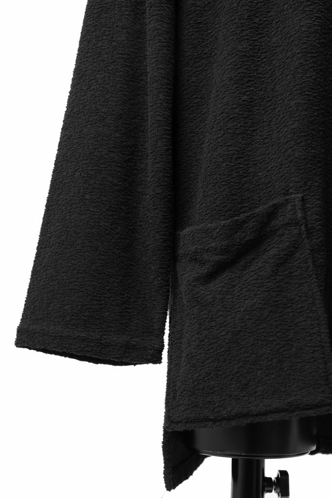 ISAMU KATAYAMA BACKLASH LONG SLEEVE CUT & SEWN / RANDOM PILE FABRIC (BLACK) - Image 7