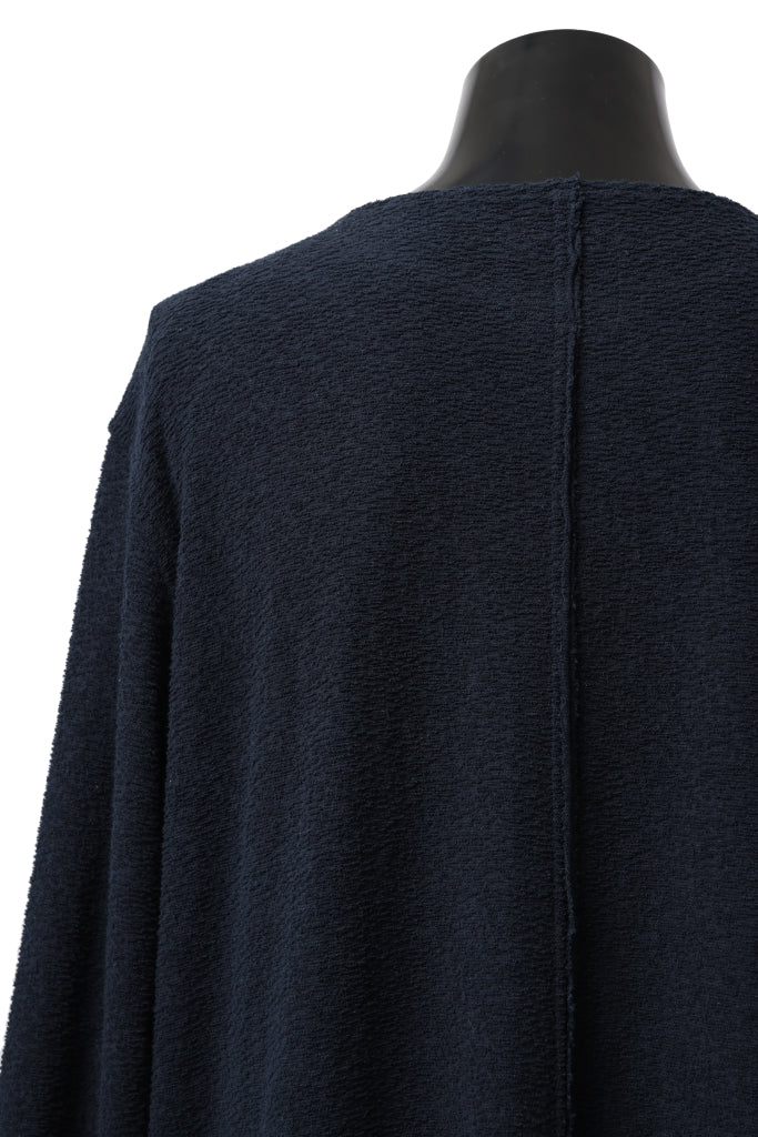 ISAMU KATAYAMA BACKLASH LONG SLEEVE CUT & SEWN / RANDOM PILE FABRIC (NAVY) - Image 11