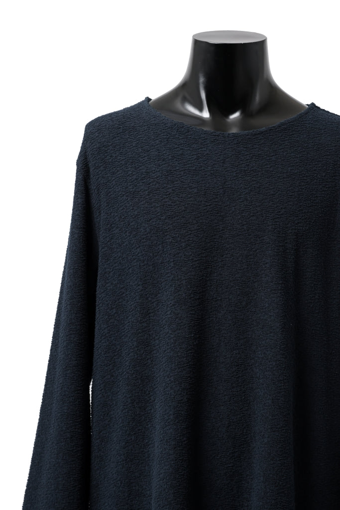 ISAMU KATAYAMA BACKLASH LONG SLEEVE CUT & SEWN / RANDOM PILE FABRIC (NAVY) - Image 4