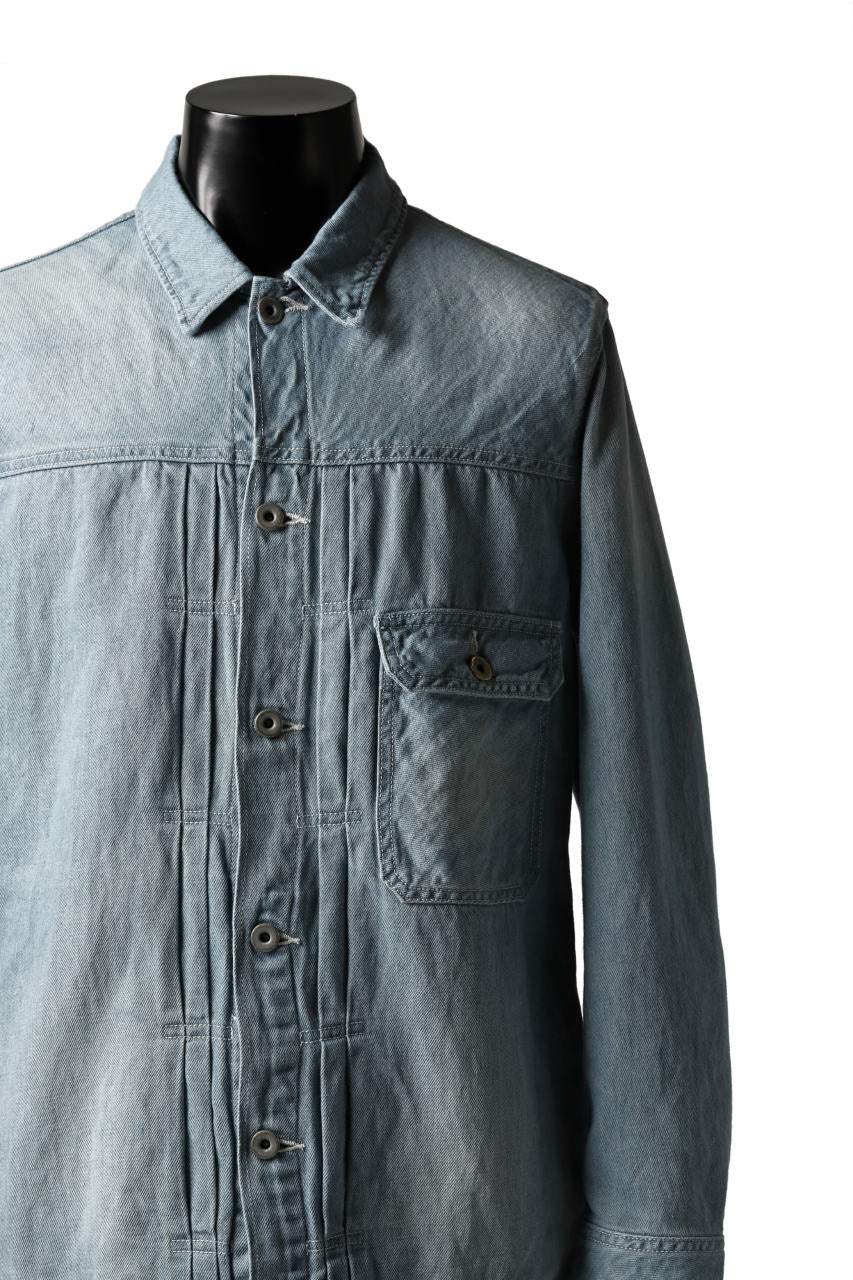 ISAMU KATAYAMA BACKLASH LOOSEY JEAN JACKET / COTTON LINEN DENIM (INDIGO) - Image 11