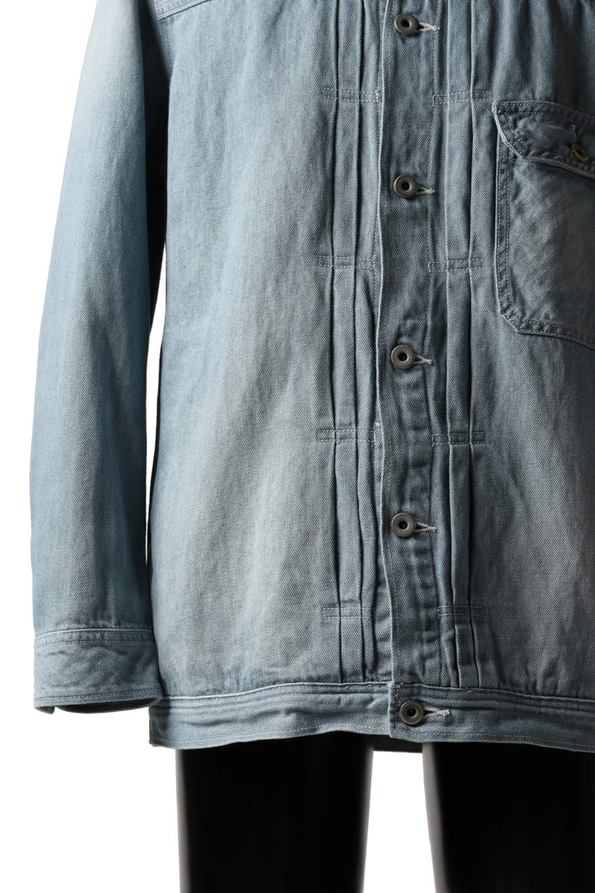 ISAMU KATAYAMA BACKLASH LOOSEY JEAN JACKET / COTTON LINEN DENIM (INDIGO) - Image 12