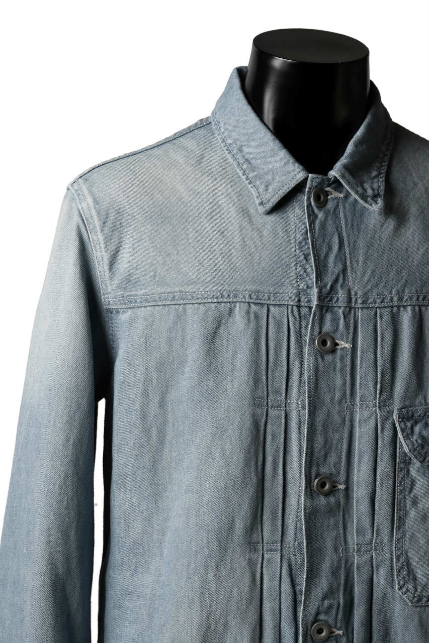 ISAMU KATAYAMA BACKLASH LOOSEY JEAN JACKET / COTTON LINEN DENIM (INDIGO) - Image 13