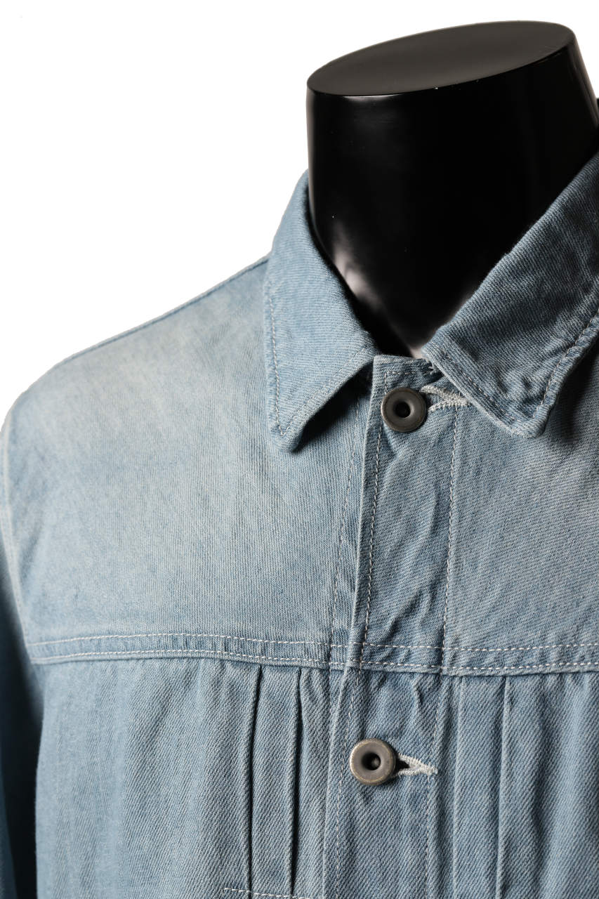 ISAMU KATAYAMA BACKLASH LOOSEY JEAN JACKET / COTTON LINEN DENIM (INDIGO) - Image 17