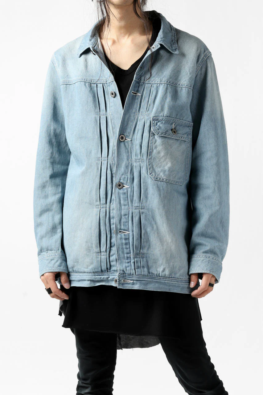 ISAMU KATAYAMA BACKLASH LOOSEY JEAN JACKET / COTTON LINEN DENIM (INDIGO) - Image 2