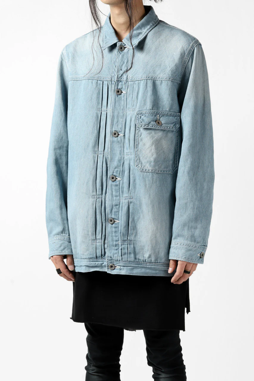ISAMU KATAYAMA BACKLASH LOOSEY JEAN JACKET / COTTON LINEN DENIM (INDIGO) - Image 23