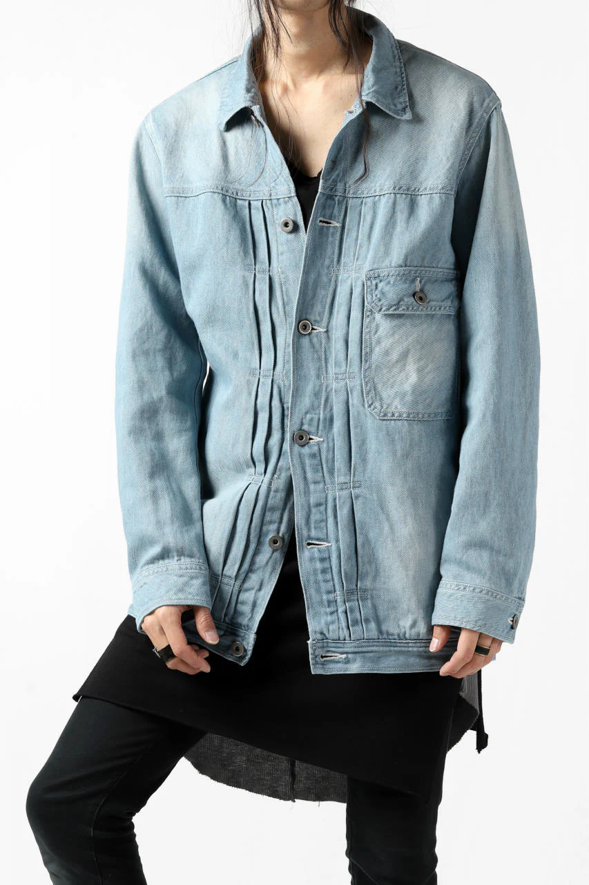 ISAMU KATAYAMA BACKLASH LOOSEY JEAN JACKET / COTTON LINEN DENIM (INDIGO) - Image 28