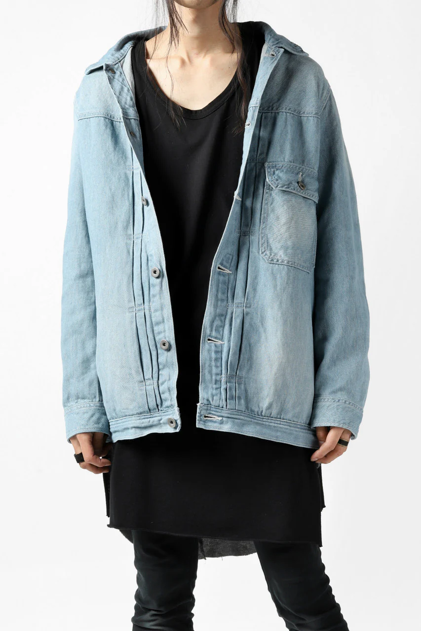 ISAMU KATAYAMA BACKLASH LOOSEY JEAN JACKET / COTTON LINEN DENIM (INDIGO) - Image 30