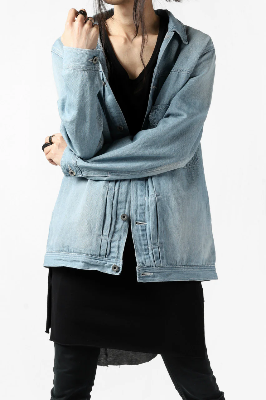 ISAMU KATAYAMA BACKLASH LOOSEY JEAN JACKET / COTTON LINEN DENIM (INDIGO) - Image 31