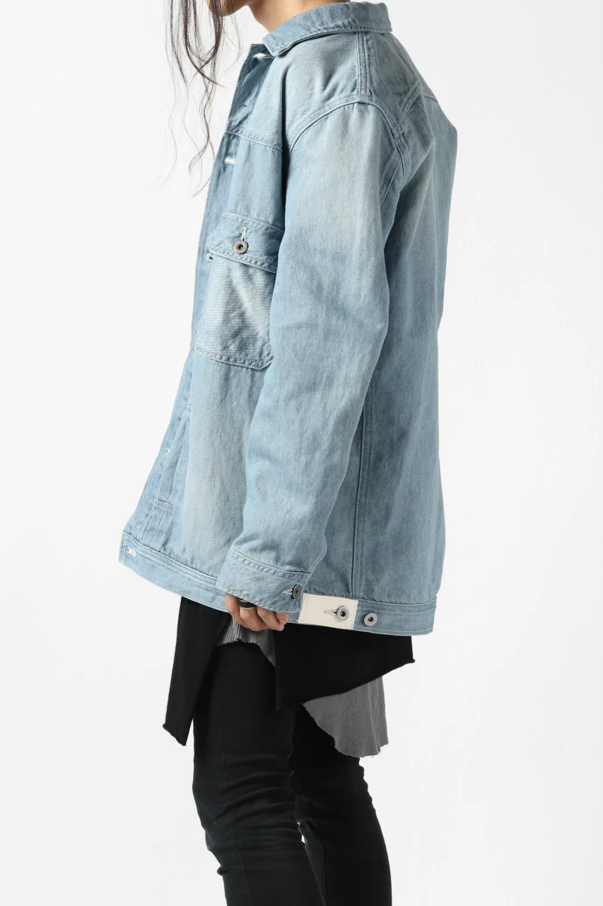 ISAMU KATAYAMA BACKLASH LOOSEY JEAN JACKET / COTTON LINEN DENIM (INDIGO) - Image 32